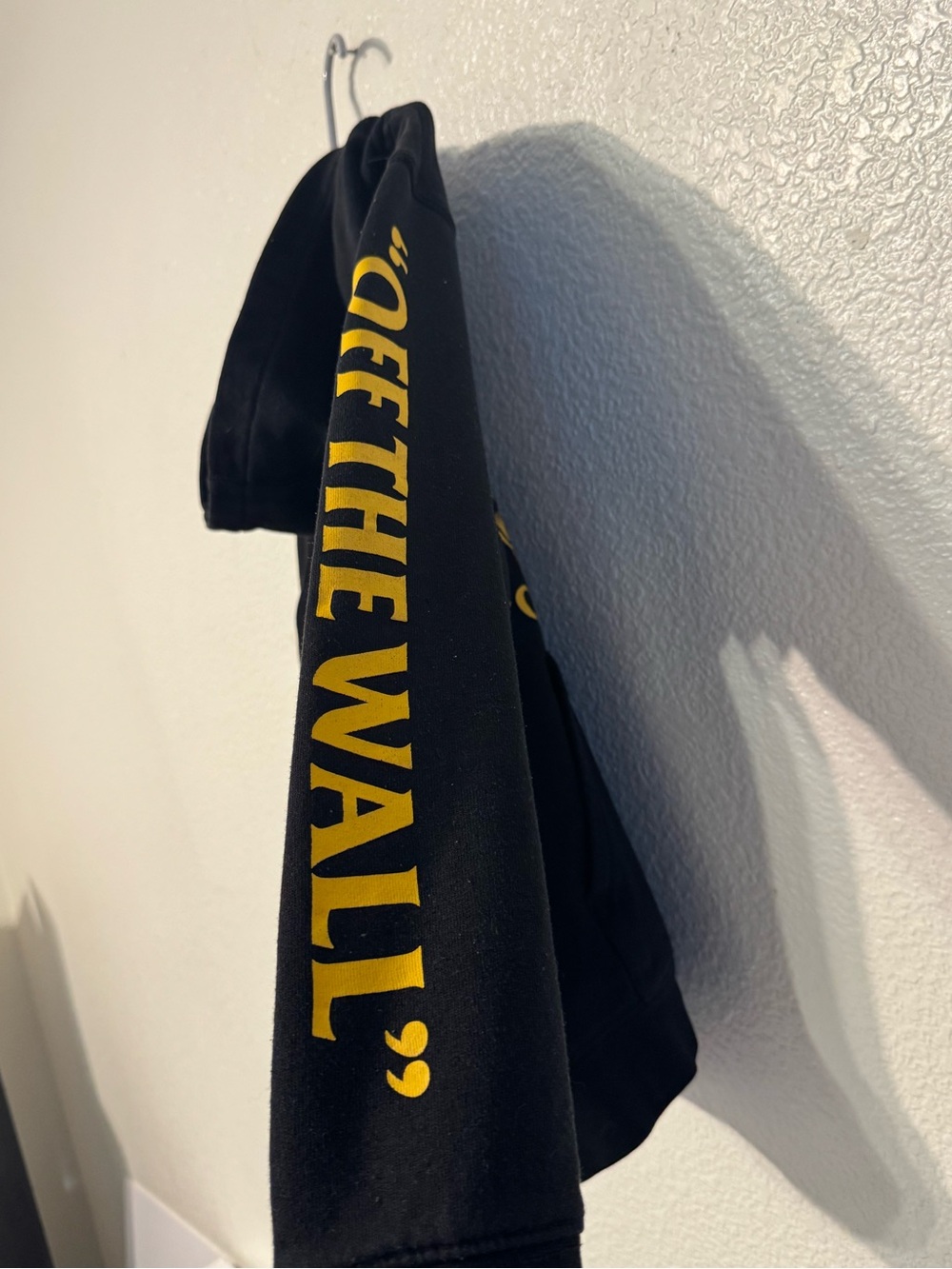 Vans Black Hoodie with Yellow Graphic - Off The Wall - Picture 3 of 5